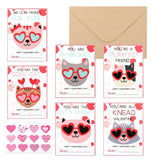 48 Sets Funny Valentines Day Cards For Kids, Cat Valentines Cards Bulk For Kids Classroom School Valentines Exchange Cards With Envelopes & Heart Stickers(3.5X5In)