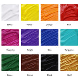 Tempera Paint Set 12Pc X 16.9 Us Fl.Oz (500Ml), 12 Bottles Of Tempera Style Kids Paint, Washable For Kids Art And Craft, Non Toxic, Easy To Clean.