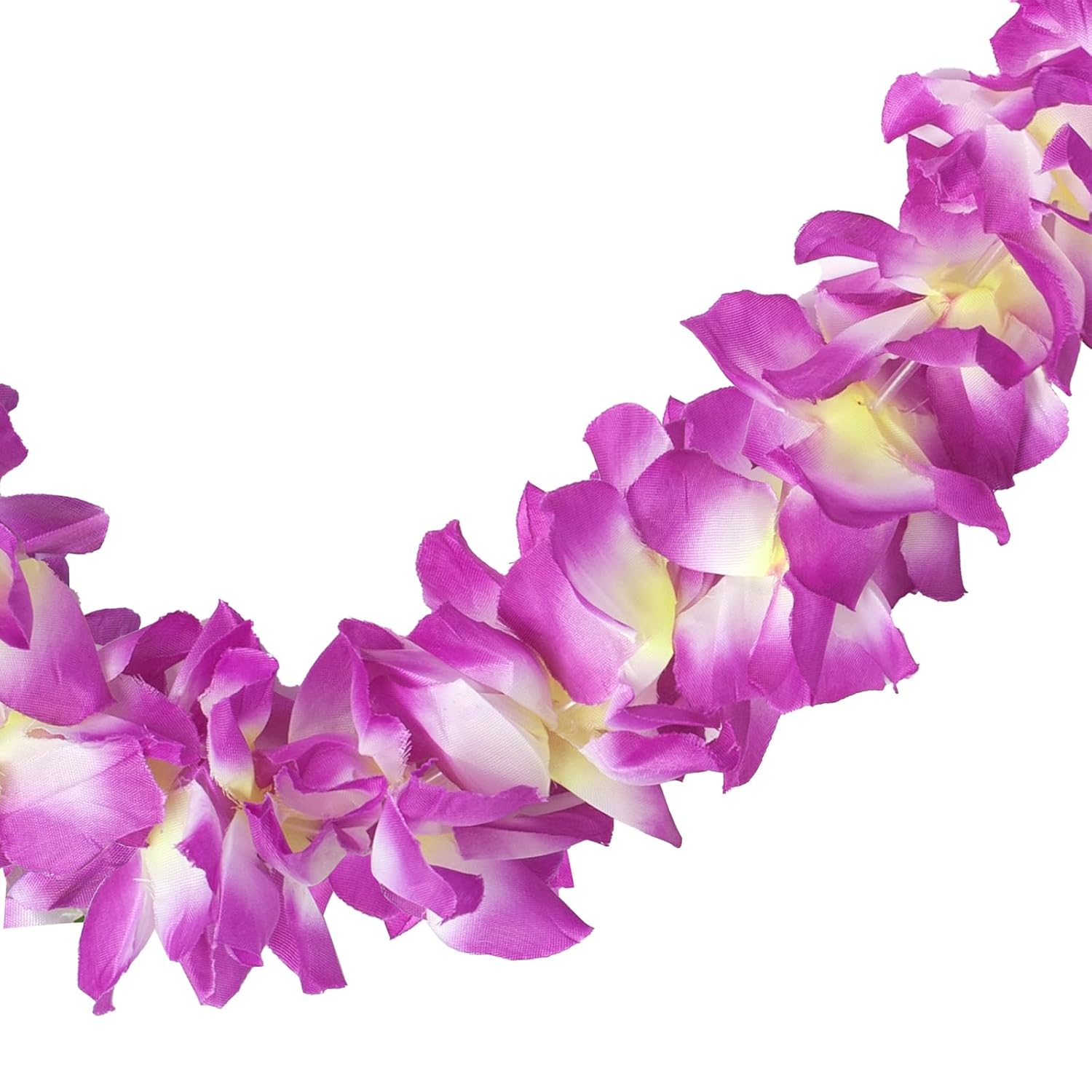 4Pcs Hawaiian Flower Leis For Luau Parties - Tropical Party Decorations & Favors, Hawaiian Lei Garland Necklaces For Birthdays, Wedding & Summer Beach Vacations (Purple)