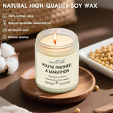 Cool Marathon Gifts For Runners Women, Half Marathon Essentials, Runner Gifts For Track And Field, Gym Gift For Women, Men, Chrismas Lavender Scented Candle With Gift Box