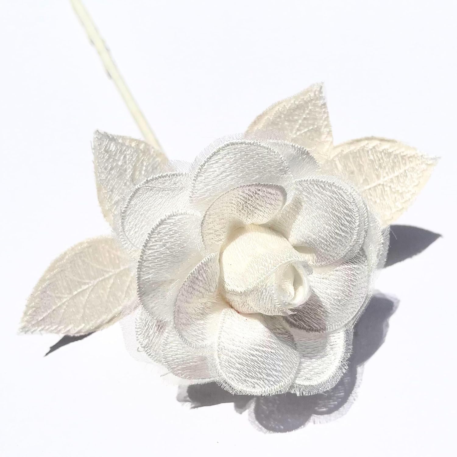 Handmade Lace Flower For 13Th Wedding, Valentine'S Day Gift, Lace Rose For Wife Husband 13 Year Marriage (White)