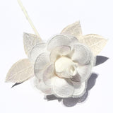 Handmade Lace Flower For 13Th Wedding, Valentine'S Day Gift, Lace Rose For Wife Husband 13 Year Marriage (White)