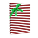 Classic Red & White Stripes Candy Cane Christmas Luxury Holographic Aluminized Foil Wrapping Paper- 1 Mini Roll 17 X 10 Ft Per Roll 14.1 Sq.Ft.Ttl For Women Men On Christmas Season, Birthday, Holiday, Wedding, Baby Shower Celebration