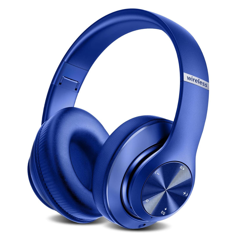 Bluetooth Headphones Over-Ear, 60 Hours Playtime Foldable Lightweight Wireless