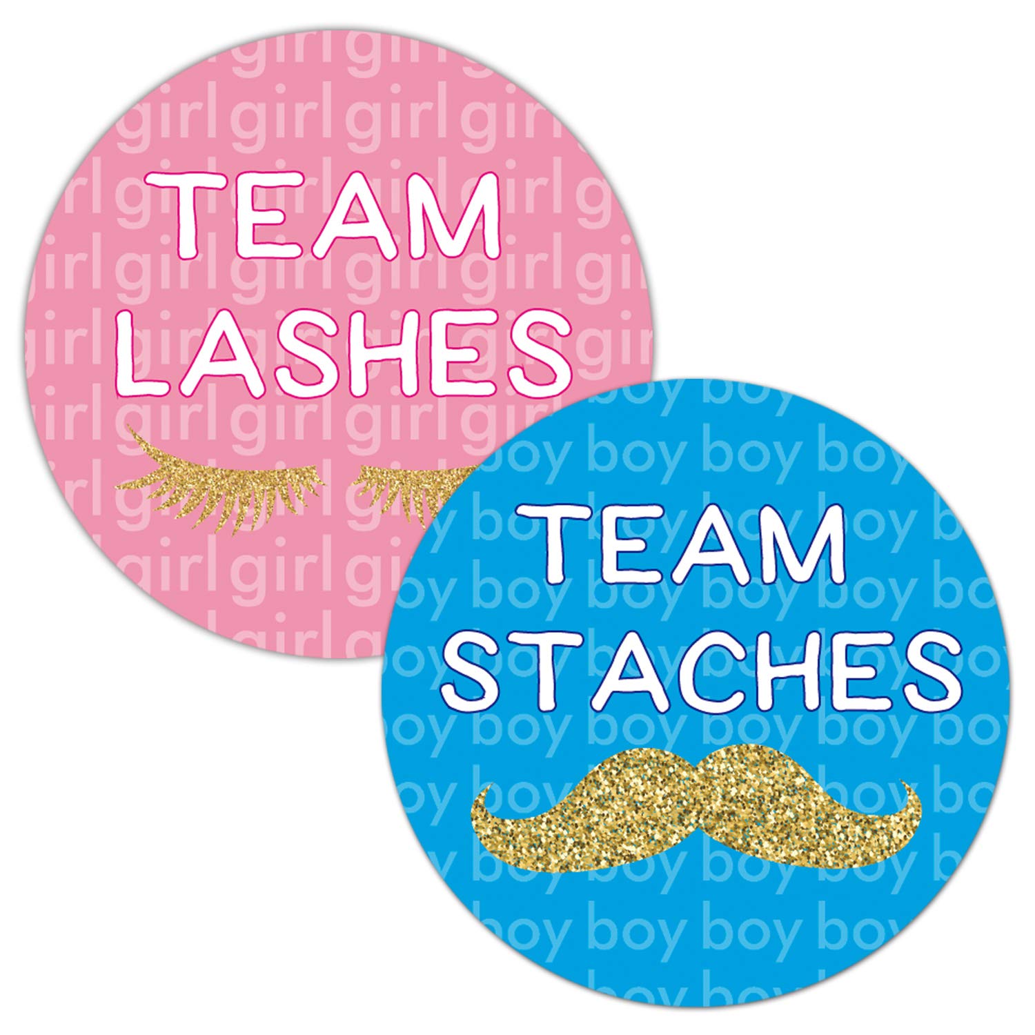 80 Gender Reveal Stickers For Party Invitations And Voting Games, Team Boy And Team Girl Labels For Reveal Parties And Baby Showers, 2 Inches.