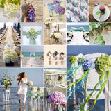 Artificial Bigger Silk Hydrangea Flower Heads With Stem Fake White Hydrangea Flowers For Wedding Home Garden Centerpiece Pack Of 6