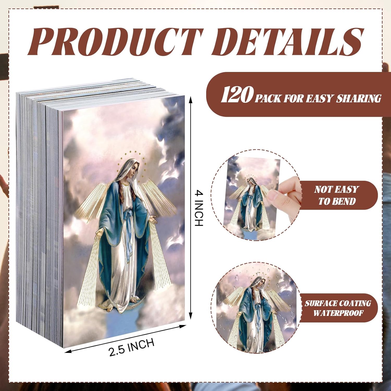 120 Pcs Catholic Holy Prayer Cards 4X2.5Inchs 12 Styles Catholic Prayer Card Set With Catholic Saints And Prayers Catholic Religious Gifts For Women, Men, Mother, Father, Godfather, Godmother