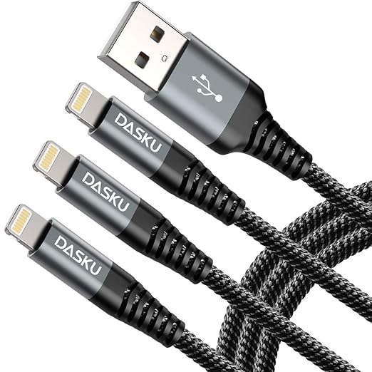 3 Pack 3FT Lightning Fast Charging Cable for iPhone iPad Nylon Braided Charger Cord