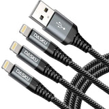 3 Pack 3FT Lightning Fast Charging Cable for iPhone iPad Nylon Braided Charger Cord