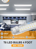 20 Pack 4FT T8 LED Bulbs 36W 5400LM 6500K Daylight Ballast Bypass Fluorescent Replacement