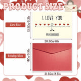 Cute Valentines Day Card With Red Envelope Sweet Anniversary Card For Partner Boyfriend Girlfriend Him Her I Love You So Much Romantic Valentines Day Gifts Greeting Card For Mom Dad Wife Husband
