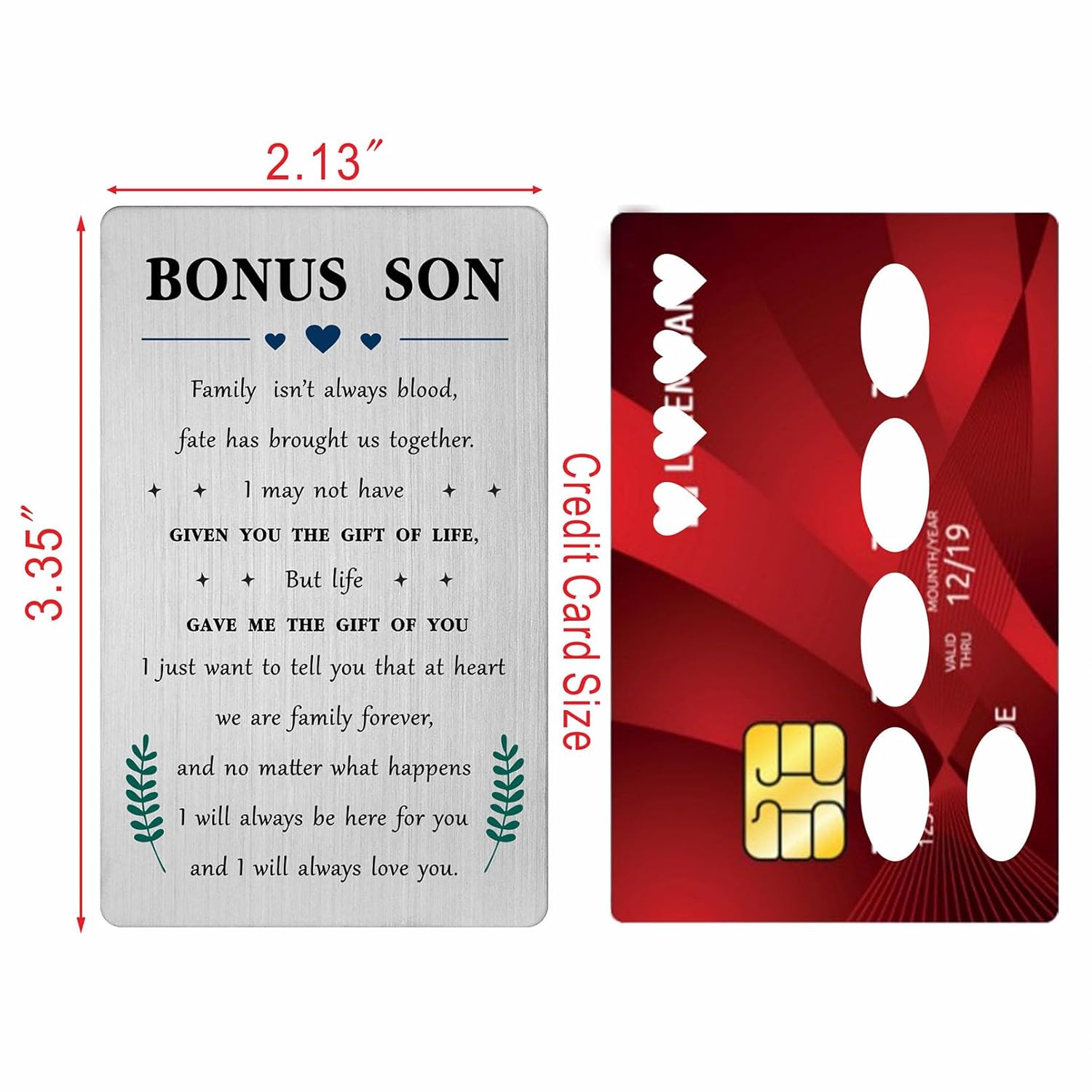 Valentines Day Card For Bonus Son Stepson Unbiological Adopted Step Son Birthday Graduation Easter Gifts