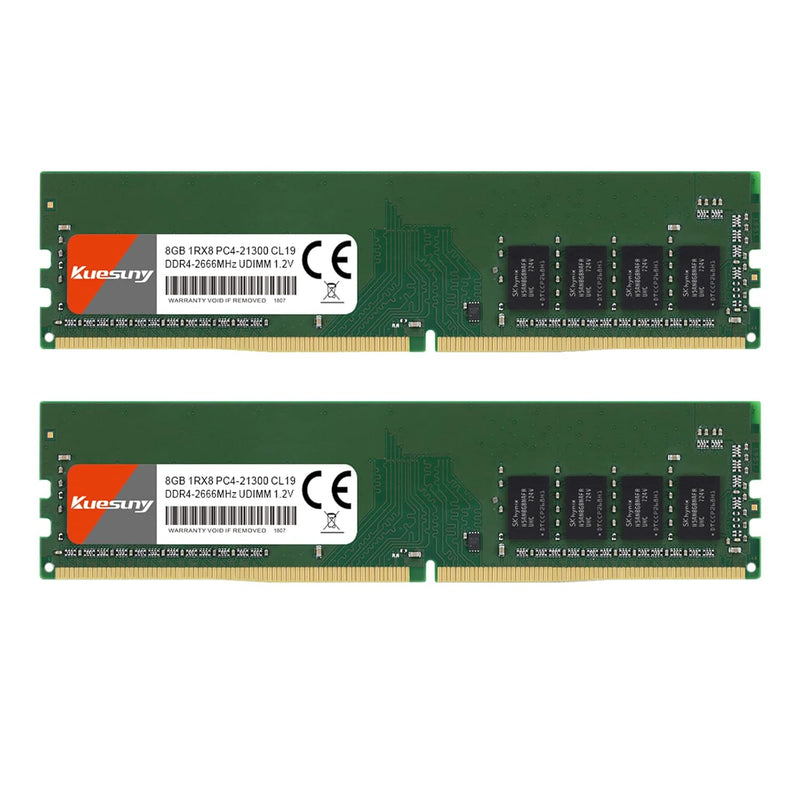 Ddr4 16Gb Kit (2X8Gb) Ddr4 2666Mhz Udimm Pc4-21300 Dimm Non-Ecc 1Rx8 1.2V Cl19