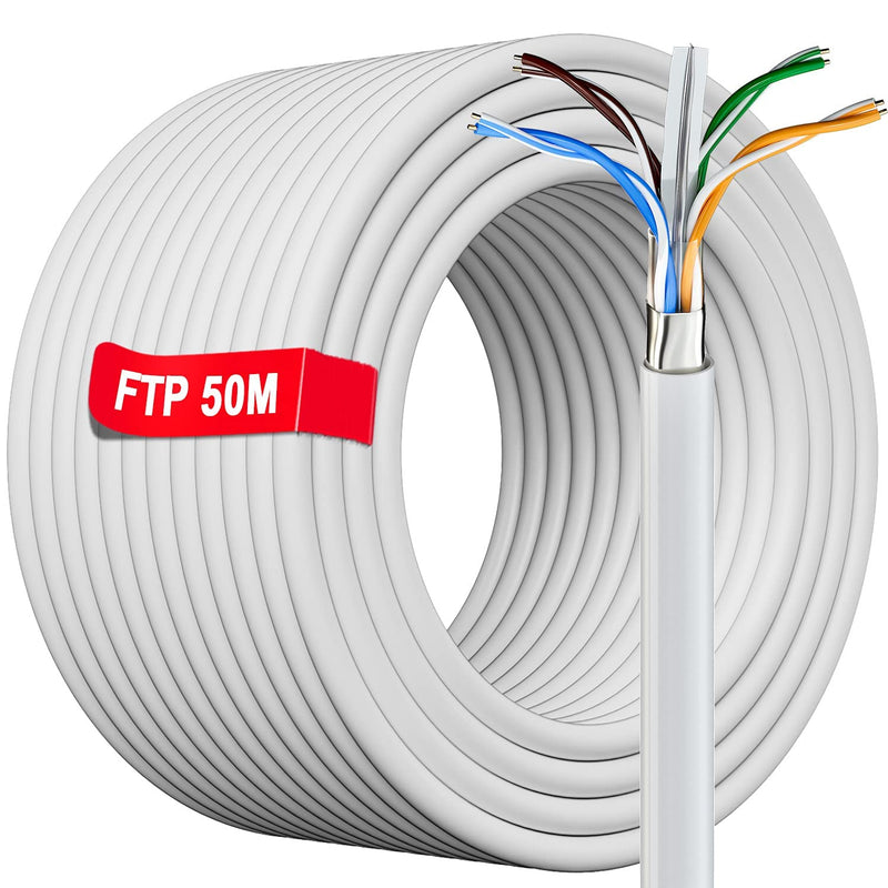 Cat 6 Ethernet Cable Shielded 50M/165Ft, Cat 6 Cable Outdoor Indoor 23Awg, Hea