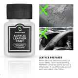 14 Original Colors Acrylic Leather Paint Kit For Shoes, Sneaker, Couches, Bags, Car Seat, Acrylic Leather Dye Set With Leather Preparer And Deglazer(Each Bottle 30Ml)