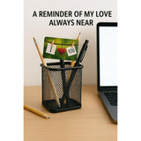 Romantic Scratch Off Card – “I Love You More Than Yesterday” – Mini Love Greeting Card For Him Or Her, Wallet Size Romantic Note, Cute Surprise, Envelope Included