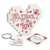 Cute Valentines Day Gifts For Him Her - Heart Puzzle Sign With Keychain & Card - Small Funny Valentines Gifts For Boyfriend Girlfriend - Romantic Anniversary Birthday Gift For Husband Wife, Cute Decor