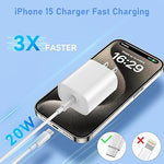 20W iPhone 15 Pro Fast Charger with 10ft USB C Cable for iPhone, iPad, Galaxy