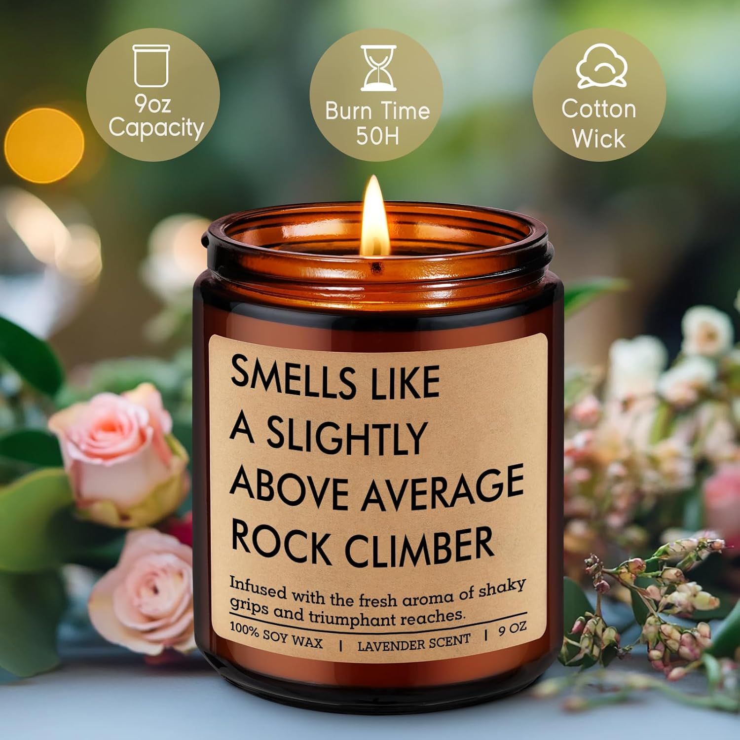 Candle, Rock Climbing Gifts For Climbers Men Women, Cool Rock Climber Gifts, Climbing Partner Presents, Funny Bouldering Valentines Day Birthday Ideas For Boulderer Friend Boyfriend Him