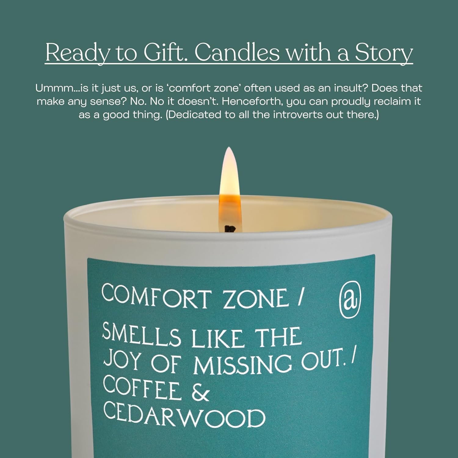 'Comfort Zone' Coconut Soy Wax Candle Jar | Premium Hand Poured & Long Burning | Coffee & Cedarwood Scent | Phthalate-Free | For Home, Office, Gift - 9 Oz