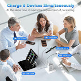 60W 5 Port USB C Fast Wall Charger Block for iPhone 17 16 15 iPad Samsung Galaxy