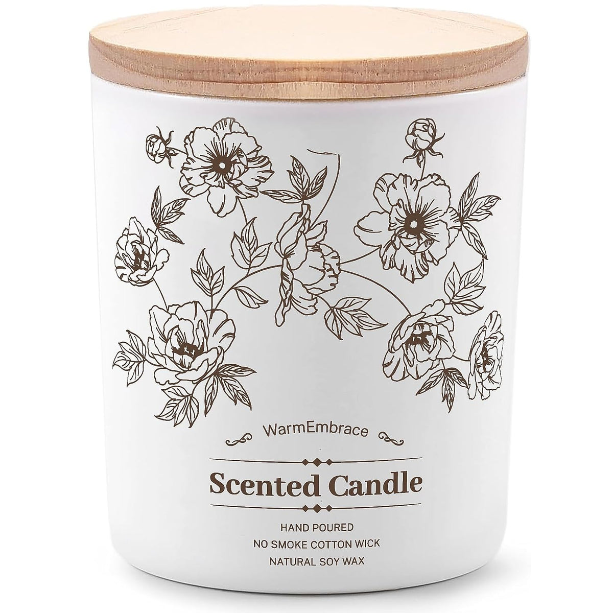 Deluxe Scented Candle For Women & Men, Vanilla Coconut Soy Wax Candle, 8 Oz Jar Candle For Home, Scented-60 Hours Long Lasting Burning, Suitable Gift For Mom