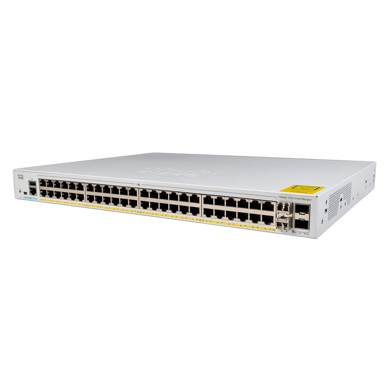 Catalyst 1000-48T-4X-L Network Switch, 48 Gigabit Ethernet (Gbe) Ports, 4 10G