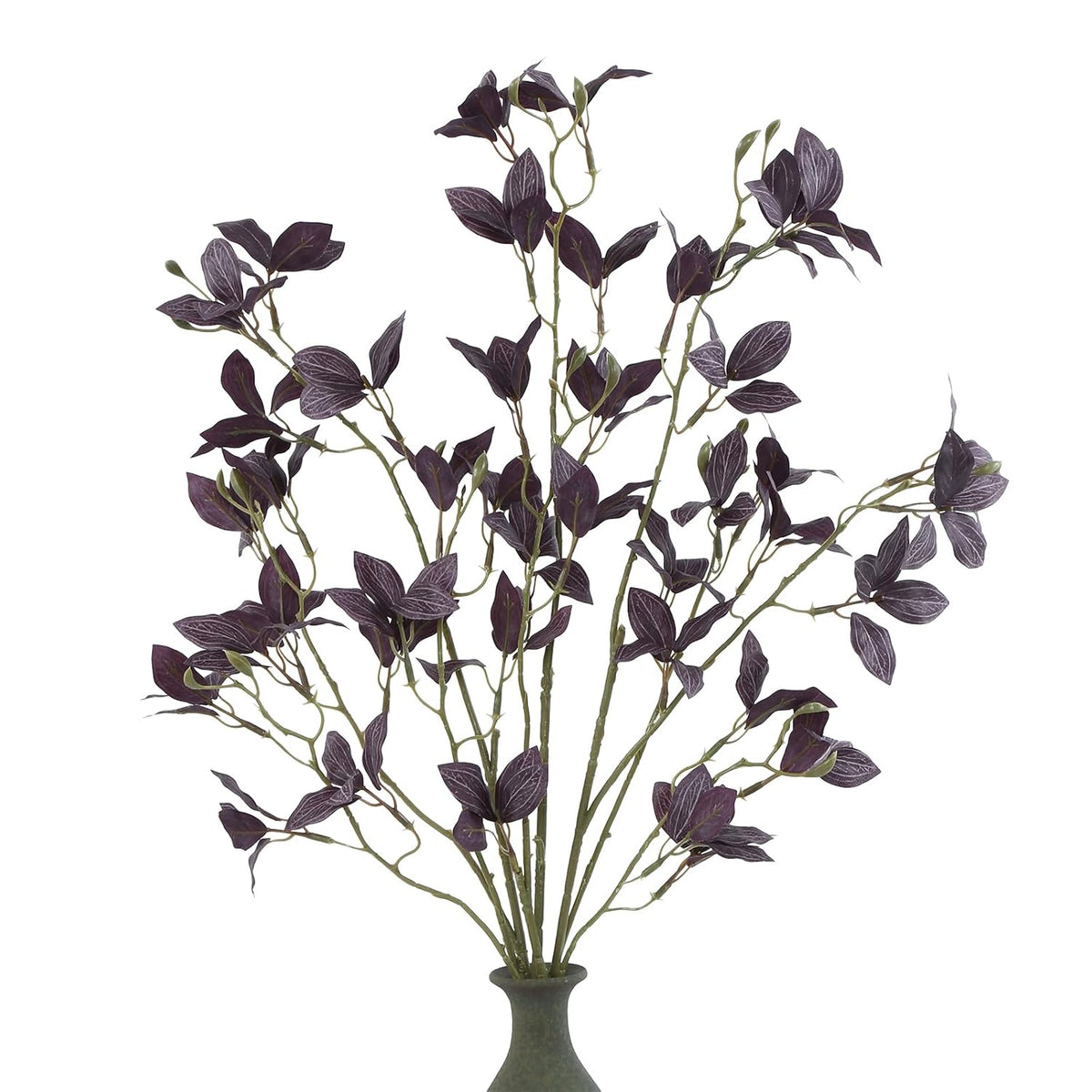 6 Pcs Artificial Greenery Branches Fake Greenery Stems Artificial Plants For Vase Filler, Faux Leaves Branches For Diy Home Centerpieces Table Decor(Plum)