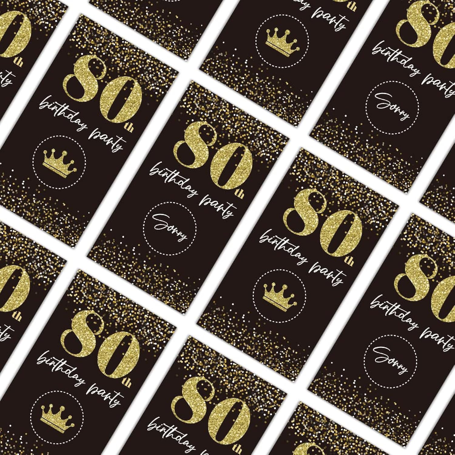 Black Gold 80Th Birthday Party Scratch Off Game Cards?32 Pcs?Cheers To 80 Years Party Supplies Happy 80Th Birthday Party Scratch Cards Activity For Birthday Raffle Tickets Kids Adults