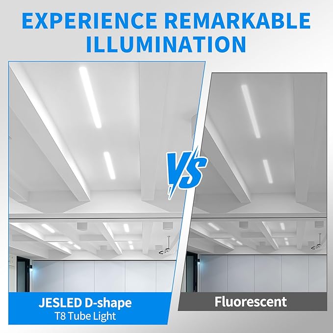 12 Pack 4FT T8 LED Tube Lights 40W 5200LM 5000K D Shaped Type A B Warehouse Garage Replacement