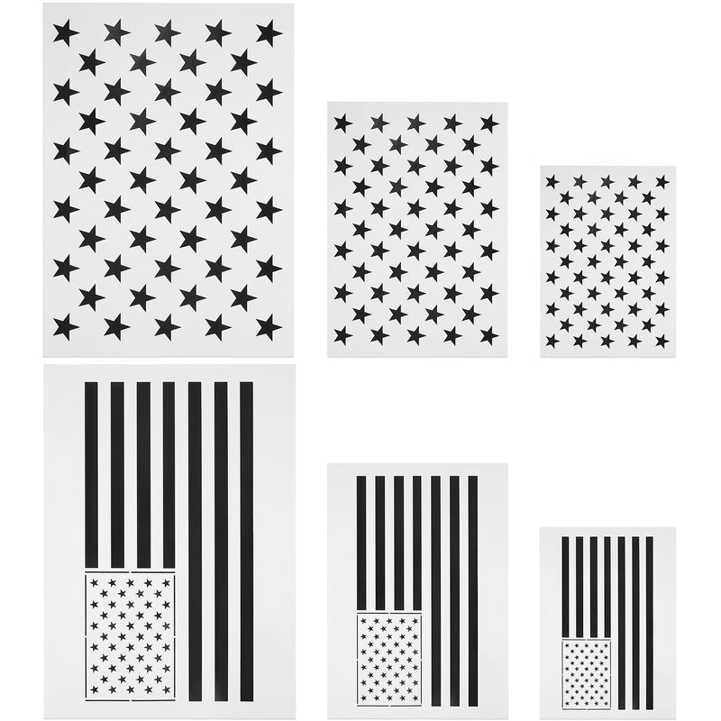 Star Stencil 50 Stars American Flag Template And 2 In 1 Usa Flag Stencil For P