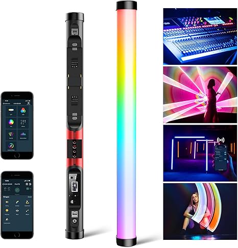 BD25R RGB Tube Light 25W Handheld Wand Full Color LED Video Light with App DMX Control