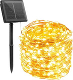 33FT Solar Fairy Lights Outdoor 100 LED Waterproof String Lights with 8 Modes