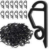 120 Pcs Christmas Light Clips Outside Gutter Hooks - Plastic Holiday Gutter Light Weatherproof Hooks For Halloween Christmas Roof Tree Hanging Outdoor Decoration String Lights (Black)