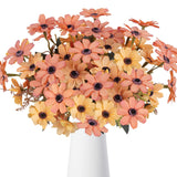 Artificial Fall Flowers Bouquet 4 Pcs Silk Autumn Flowers Faux Fall Flower Arrangements Fake Daisy For Farmhouse Home Kitchen Table Centerpieces Wedding Grave Cemetery Decor (12.89")