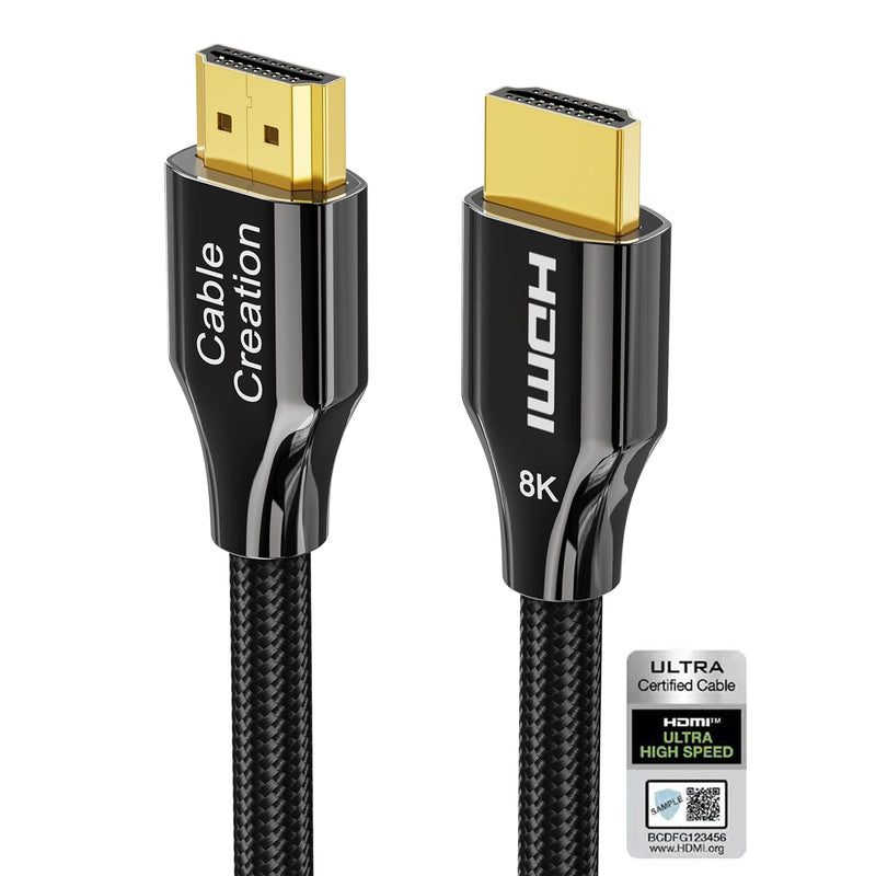 CableCreation 8K HDMI Cable 10 FT, Ultra HD High Speed HDMI Cable 48Gbps, 8K 6