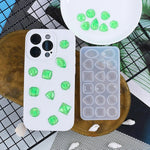 4 Pcs Gemstone Silicone Mold Clear Resin Molds Jewelry Casting Molds For Making Diy Crafting, Earring, Pendant, Studs Jewelry Epoxy Crafting Projects