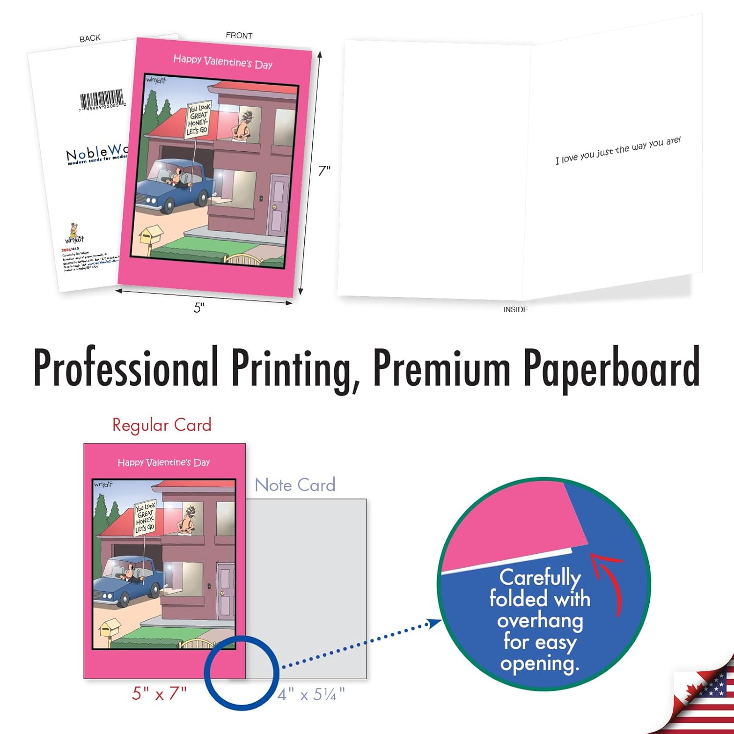 10 Assorted Box Set Hysterical Valentine'S Day Greeting Cards W/ 5 X 7 Inch Envelopes For Men, Women, And Couples (10 Designs, 1 Each) Whyatt'S Wacky Love Ac10886Vdg-B1X10