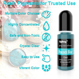 Epoxy Resin Pigment - 24 Color Liquid Colorant, Highly Concentrated Dye For Diy Jewelry Making, Paint, Craft - 0.35Oz/10Ml Each