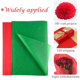 100 Sheets Christmas Tissue Paper Red And Green Gift Wrapping Paper For Xmas Wrapping Presents, Diy Crafts Supplies(14 X 20 Inch)