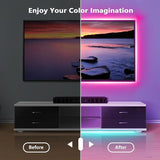 300FT RGB LED Strip Lights Music Sync Bluetooth App & Remote Control Bedroom Lights
