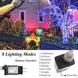 500 Led Christmas Light Red, Indoor String Light Plug In Twinkling Hanging Tree Lights Fairy Light For Party, Bar, Bedro