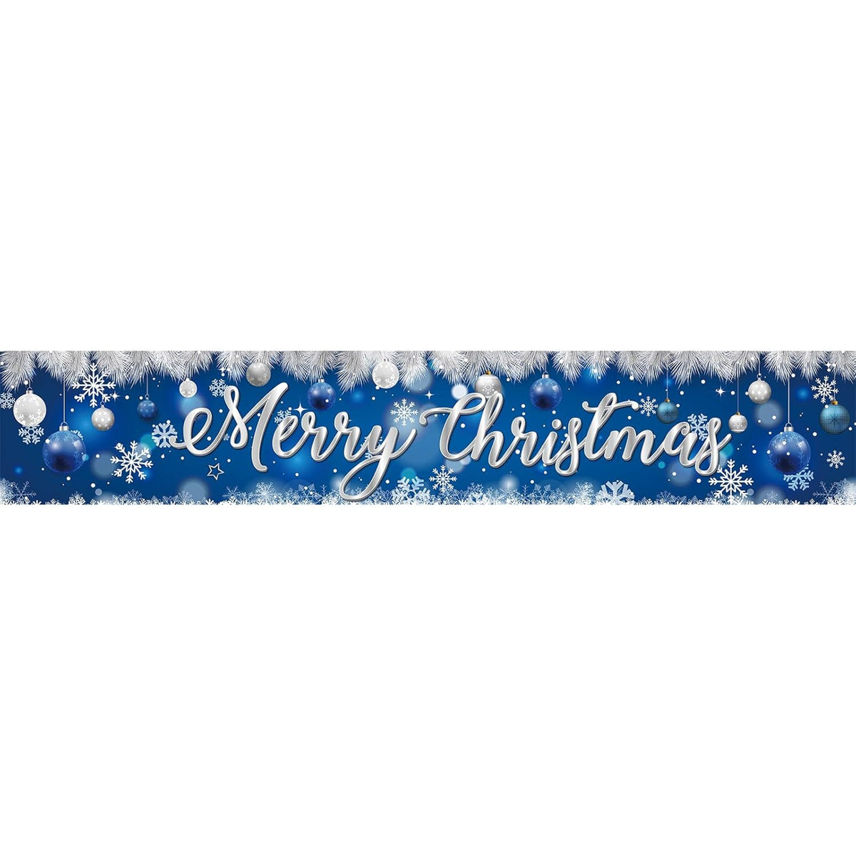 Merry Christmas Banner, Merry Christmas Sign Christmas Decorations, Large Xmas Photo Backdrop Snowflake Banner, Outside Christmas Decorations For Yard Garden Lawn House, Holiday Party Supplies