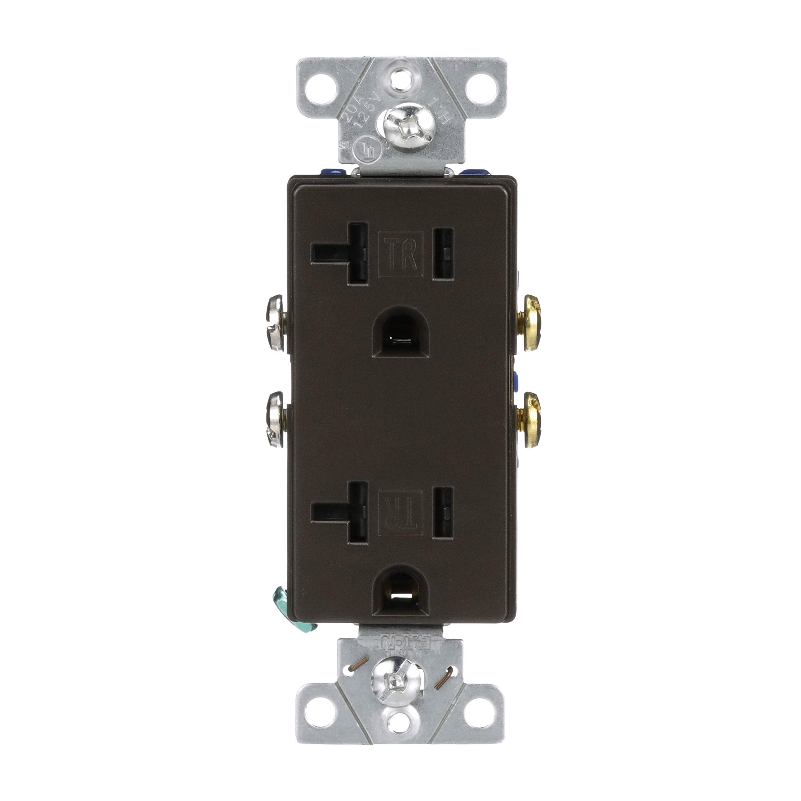 Designer Tamper Resistant Decorator 20A 125V Receptacle