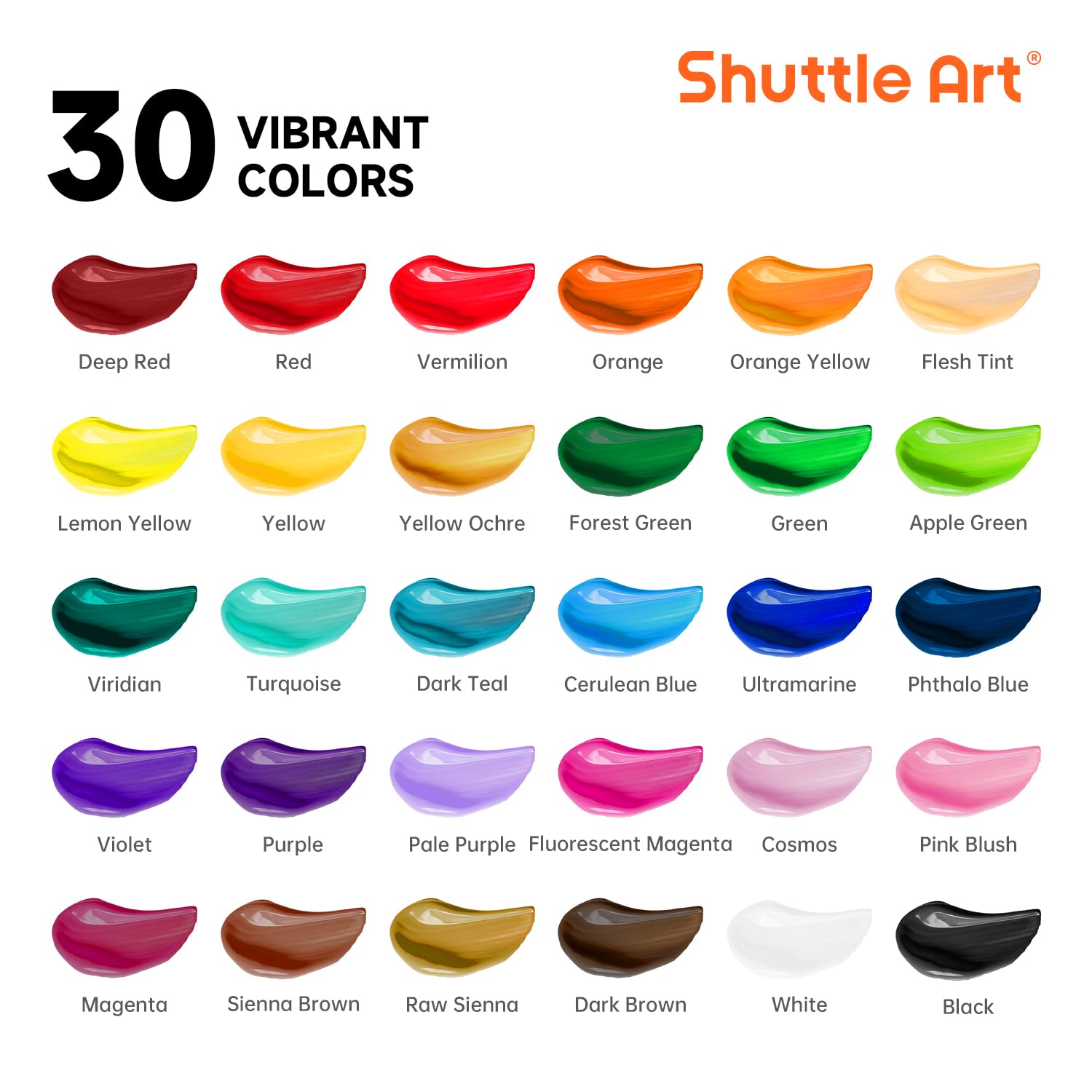 48 Pack Acrylic Paint Set, 30 Colors Acrylic Paint (36Ml) With 10 Brushes 5 Canvas 1 Paint Knife 1 Palette 1 Art Sponge, Complete Set For Kids, Adults Painting On Canvas Rocks Wood Ceramic