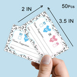 50 Gender Reveal Party Voting Cards - Boy Or Girl, Gender Reveal Vote Cards, Baby Shower Game Card, Gender Reveal Party Supplies.