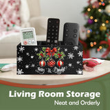 Christmas Bauble Ball Black Kitchen Utensil Holder, Merry Christmas Winter Xmas Holiday Wooden Utensil Holder Organizer For Kitchen Countertop Counter Shelf Table Decor