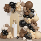 153pcs Black Brown Nude Balloon Garland Arch Kit Different Sizes