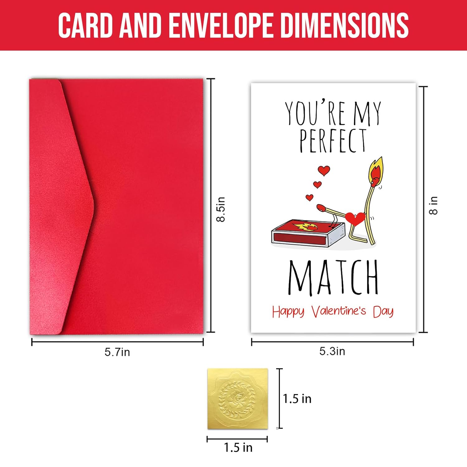 Perfect Match Valentines Day Card For Girlfriend Wife, Naughty Valentines Day Gift For Women Her, Hilarious Gay Card For Valentine (Match)
