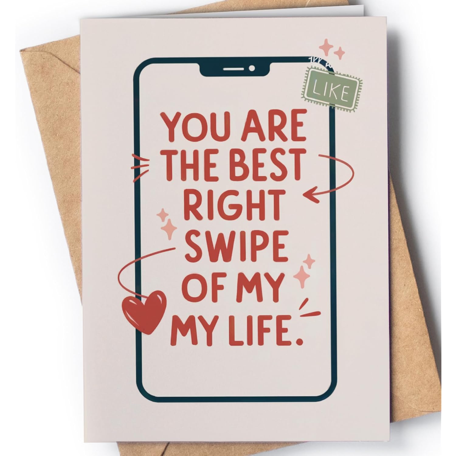 Funny Online Dating Valentines Day Card For Girlfriend Or Boyfriend - Funny Anniversary Card For Husband, Wife Or Couples Who Met Online - Long Distance I Love You Greeting Cards For Her, Him - Num 325